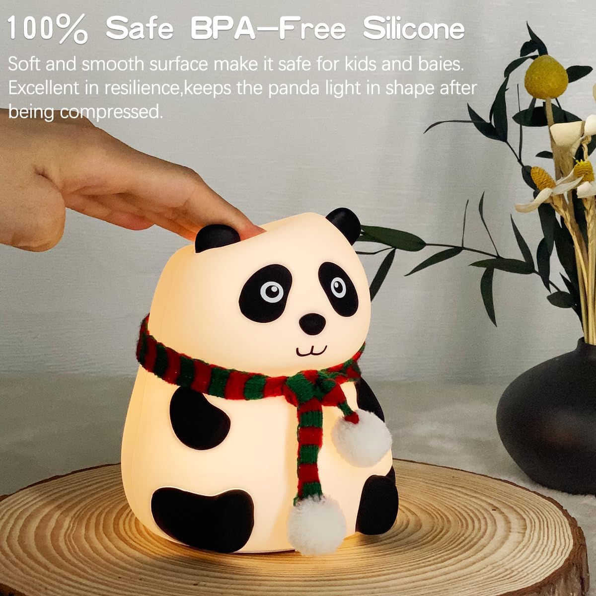 Silicone Panda/ Lamp Silicon/ Silicone Night Light/ Silicon Night Lamps/ Silicon Touch Panda Night Lamp