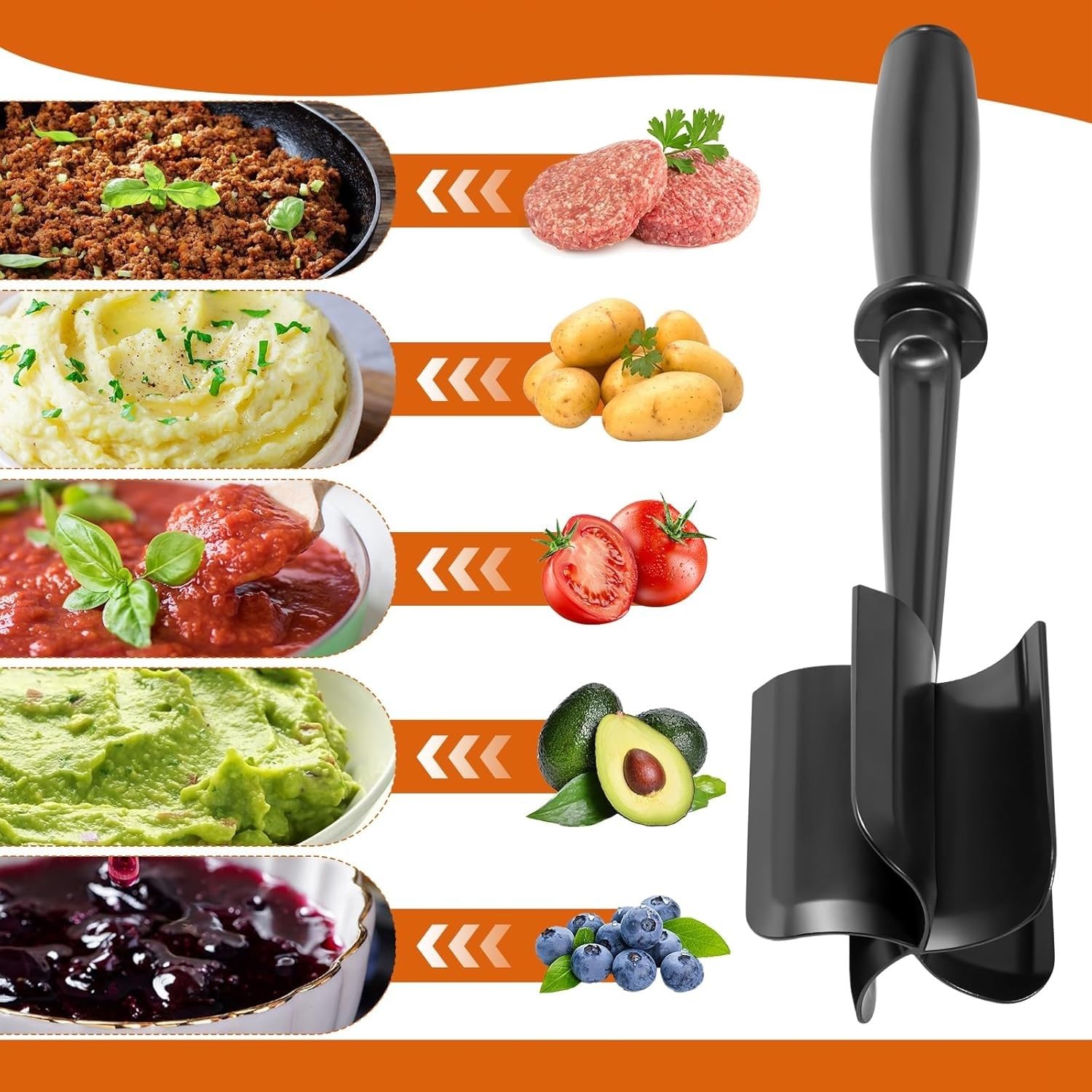 Potato Masher /Meat Grinder /Hamburger Grinder /Beef Smasher/ Meat Crusher/ Meat Chopper
