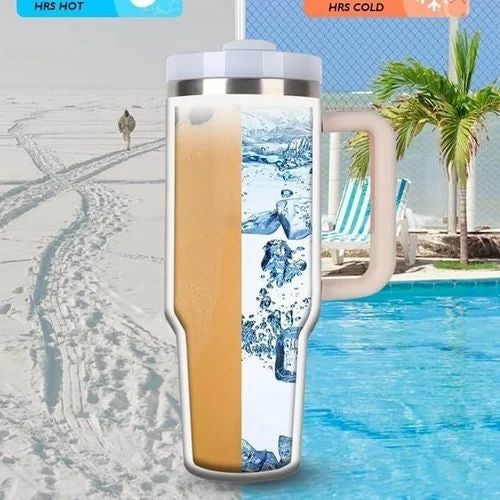 1200ML Stainless Steel Tumbler Straw
