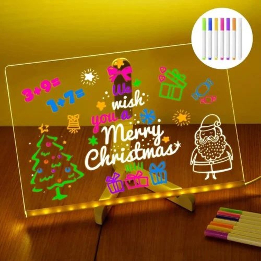 Led Message Board /3D Acrylic Writing Board /Diy 3D Rewritable Message Pad /Writing Pad With Light